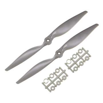 Uxcell Rc Propellers Cw 11X5.5 Inch 2-Vane For Airplane Nylon Gray 2Pcs With Adapter Rings