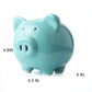 Pink Piggy Bank,Ceramic Money Piggy Bank Kids (Blue)