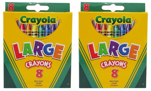 Crayola Large Crayons Tuck Box - 8 Count - 2 Packs