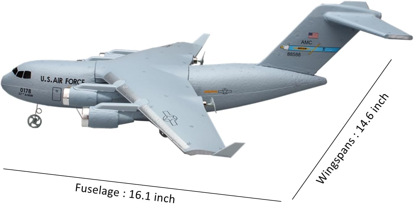 RC Plane C17, 2 Channels Remote Control Airplane, RC Airplane Ready to Fly, Remote Control Plane for Kids,Boys,Girls,Children,Be