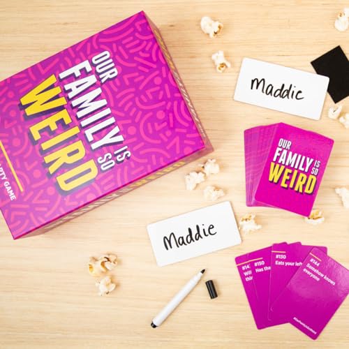 DSS Games Our Family is So Weird - Family Party Game, Cardstock, Purple, Model: Weirdv1