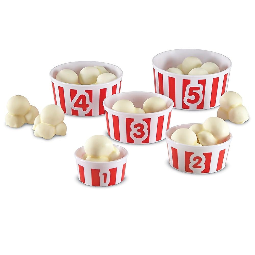 Learning Resources Smart Snacks Count 'Em Up Popcorn, Counting Game, Math Games, Set Of 15, Ages 2+