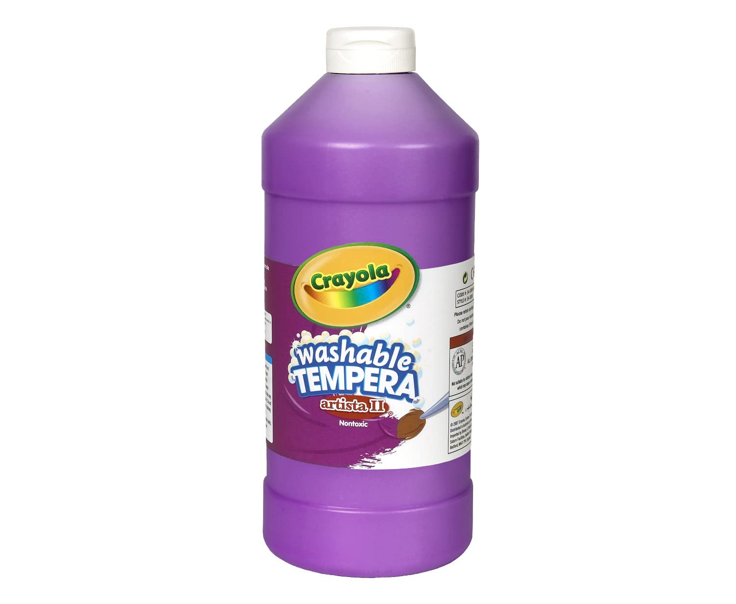 Crayola Washable Tempera Paint For Kids, Violet Paint, Classroom Supplies, Non Toxic, 32 Oz Squeeze Bottle