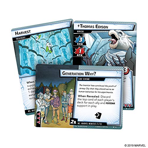 Marvel Champions The Card Game Ms. Marvel Hero Pack - Superhero Strategy Game, Cooperative Game For Kids And Adults, Ages 14+, 1