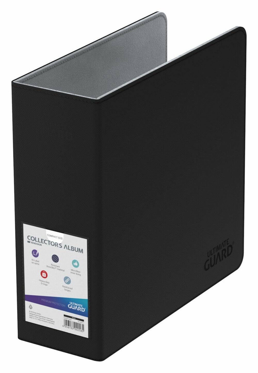 Ultimate Guard Collector'S Album Compact | Trading Card Collection Binder With Black Xenoskin Cover & Reinforced 3 Heavy Duty D-Ring | Perfect For Tcg Sleeves | Holder Album