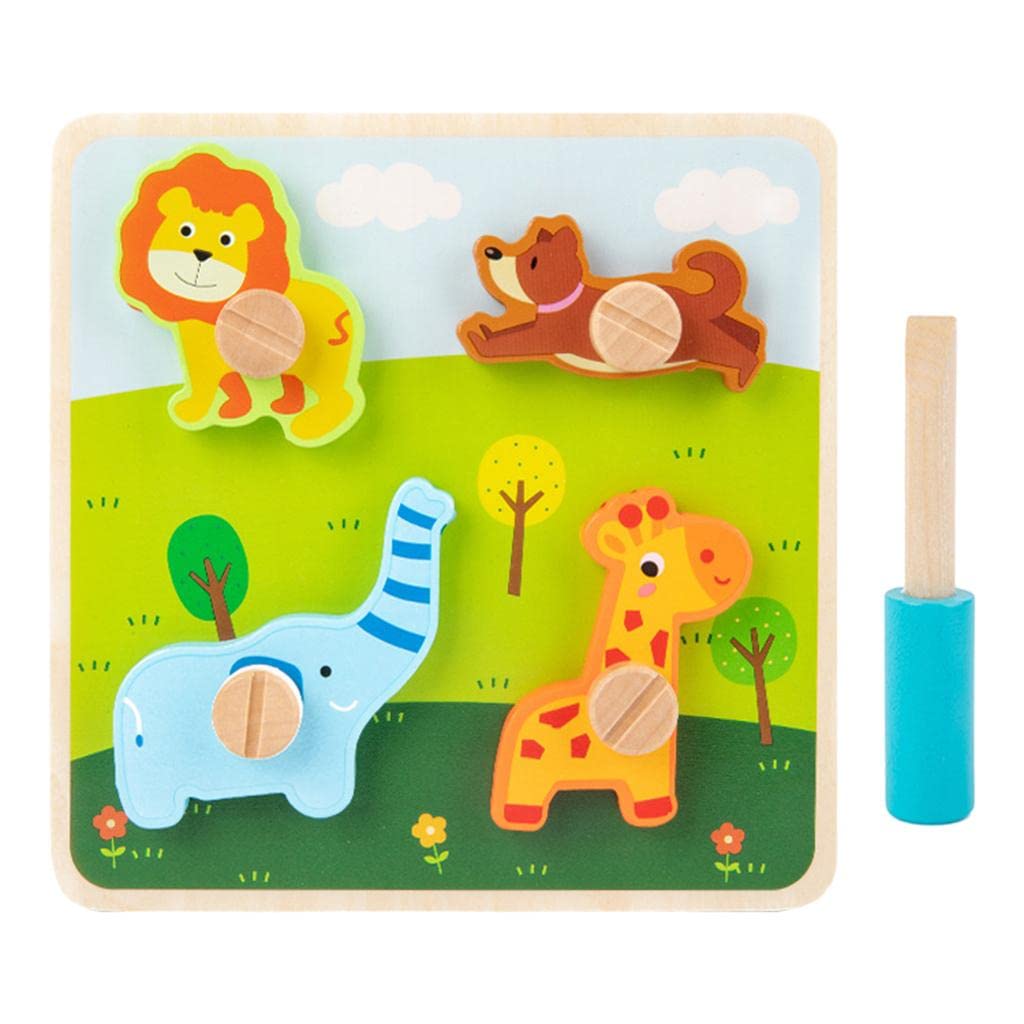 Jazzy Pearls Wooden Puzzle Montessori Toy Early Learning Educational Toys Forest Animals|Toys & Hobbies | Educational|1Set Match