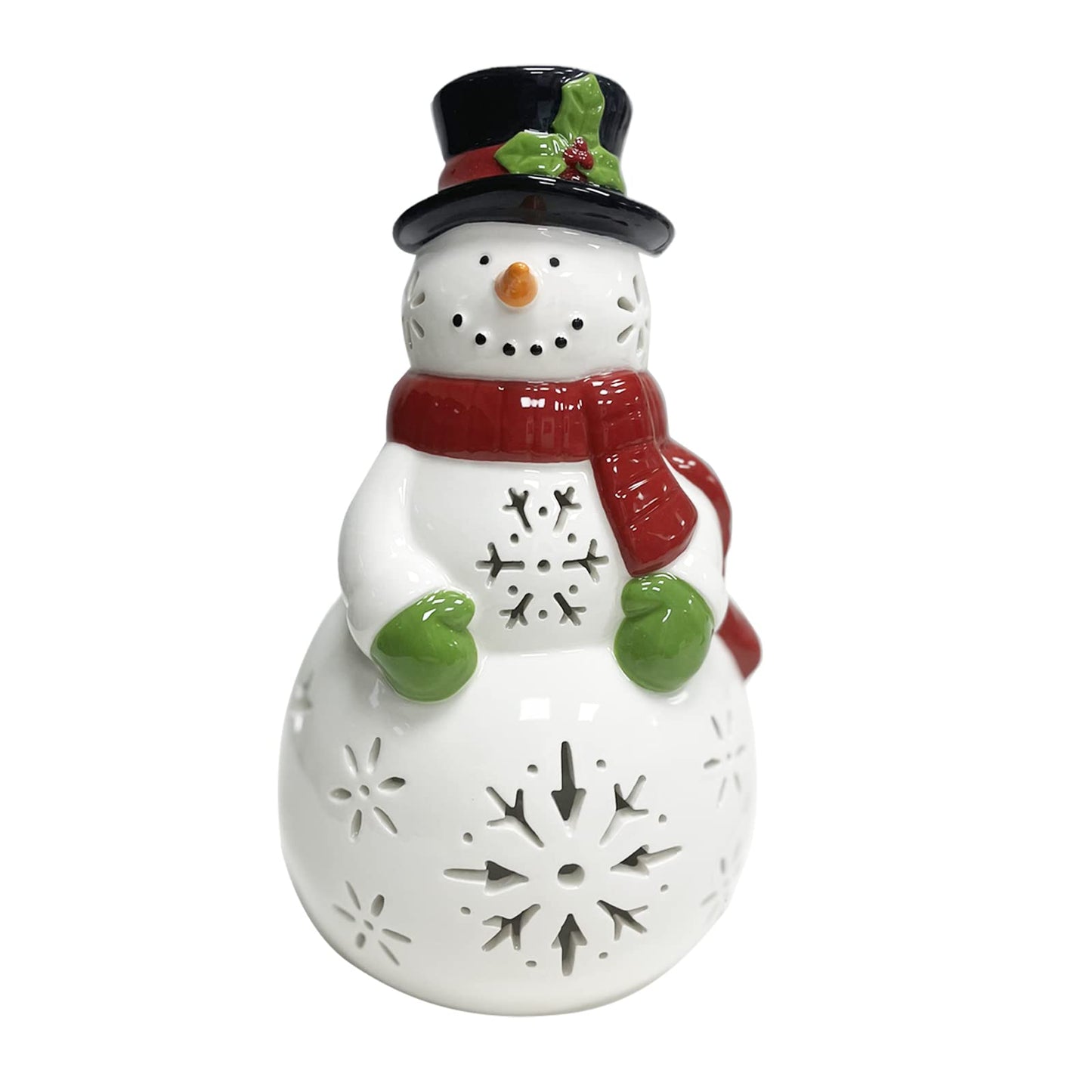 Lihome Snowman Decorations - Led Ceramic Snowman Christmas Decorations For Bedroom Unique Gifts For Mom Grandma