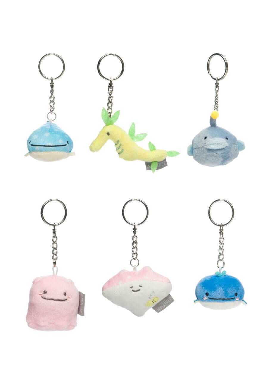 AQI Jinbesan Whale Plush Keychain Blind Box - 1 out of 6 pcs