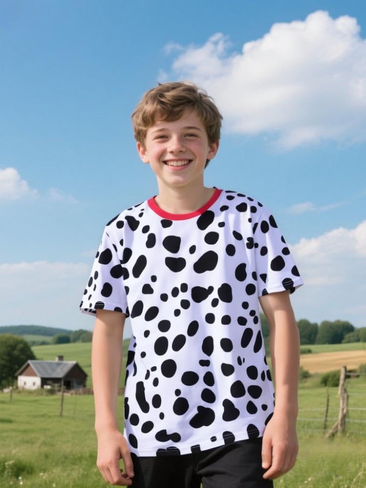 Cosland Boys' Dalmatian Shirt Kids Animal Costume, Small