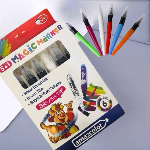Magic Color Changing Pen Set  6 Pcs Colour Changing Sketch Pens | Kids Colouring Kit, Art & Craft Markers For Drawing, Sketchin
