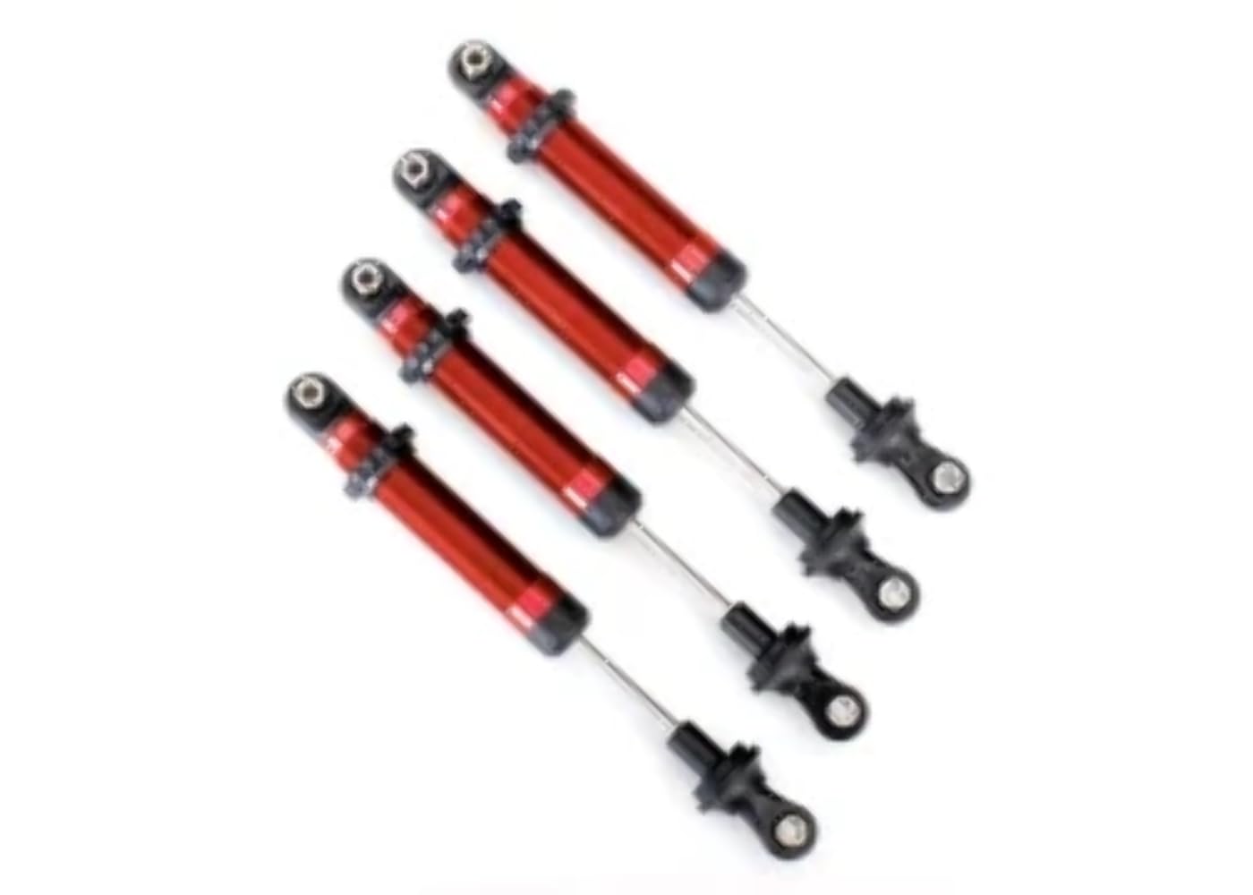 Traxxas TRA8160R Shocks, GTS, aluminum (red-anodized) (assembled without springs) (4)