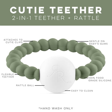 Ryan And Rose Cutie Teether Rattle (Ivy)
