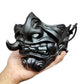Mrisata Japanese Hannya Mask Demon Oni Samurai Kabuki Prajna Devil Half Face Mask Cosplay, Japanese Demon Prajna Face Cover Hall