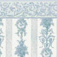 Dollhouse Miniature Wallpaper  Symphony Stripe  Blue  3 pc #MG213D2