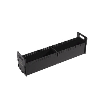 Gamegenic Cards' Rail 500+ Deck Box | Double-Sleeved Card Storage For Up To 500 Standard-Sized Cards | Premium Acrylic Card Game Organizer With 4 Removable Dividers | Black Color | Made By Gamegenic
