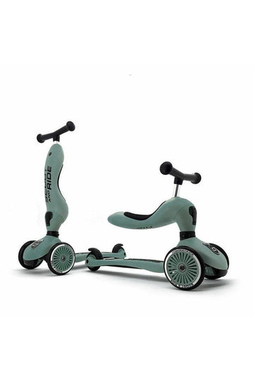 Scoot & Ride 2-In-1 Ride-On & Stand Kids Scooter, Ages 1 To 5, Highwaykick 1, Forest