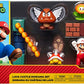 Nintendo Super Mario Lava Castle 2.5' Figure Diorama Play Set, Includes: Fire Mario, Spiny, & Para Goomba, Mechanical Spinning Fireballs, Block & Fire Flower