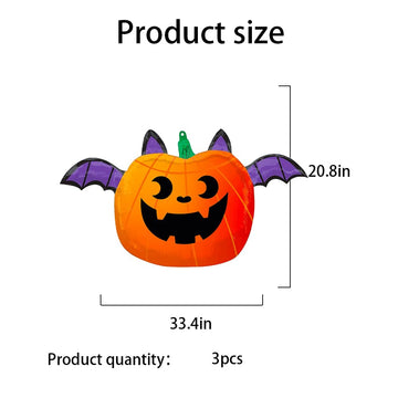 Hadckja Pumpkin Bat Balloon Halloween Balloons Pumpkin Bat Foil Balloons For Halloween-Themed Party Supplies Decorations Hallowe