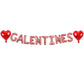 TONIFUL 16 Inch Rose Gold Galentines Letter Balloons Valentines Day Foil Alphabet Balloons Banner for Galentines Day Wedding Br