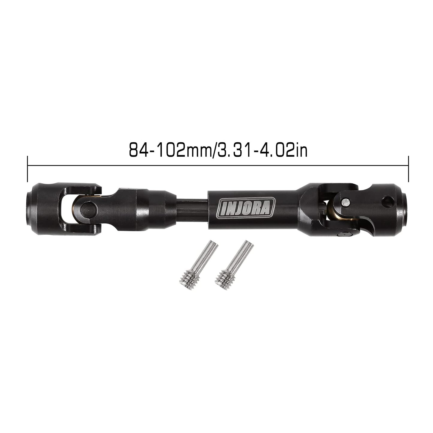 INJORA Steel Heavy-Duty Drive Shaft for 1/10 RC Car Crawler Axial SCX10 90046 AXI03007 TRX4 Redcat Gen8(84-102mm)