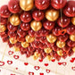 HK Balloons Hk0216 Metallic Birthday Balloons for Decoration (Red and Gold)  Pack of 50