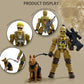 Baimiby Army Men Action Figures 6 Pack Army Toy Soldiers for Boys Age 3+ Military Playset Action Figure with 2 Dogs and  Army Toy Set Birthday Gift for Toddler Boy 6-8