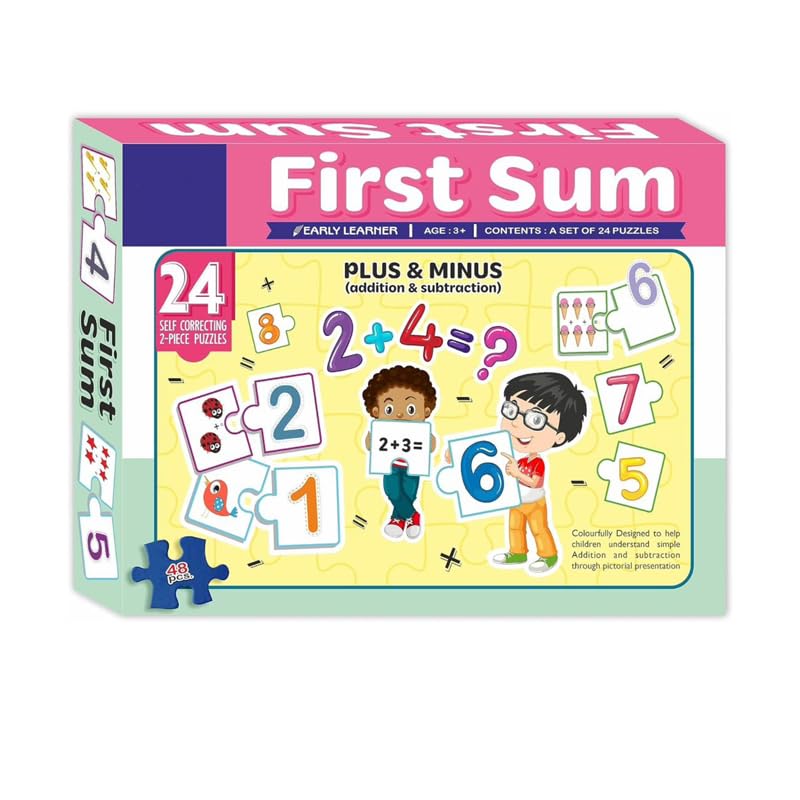 NEEYATI First Sum Jigsaw Puzzle with Addition & Subtraction  Bright, Engaging Educational Game for PreSchoolers  Perfect for 