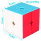 Tanch Qiyi Speed Cube 2X2X2 No Stickers Magic Cube Puzzle Toy For Kids & Adults (Colorful)