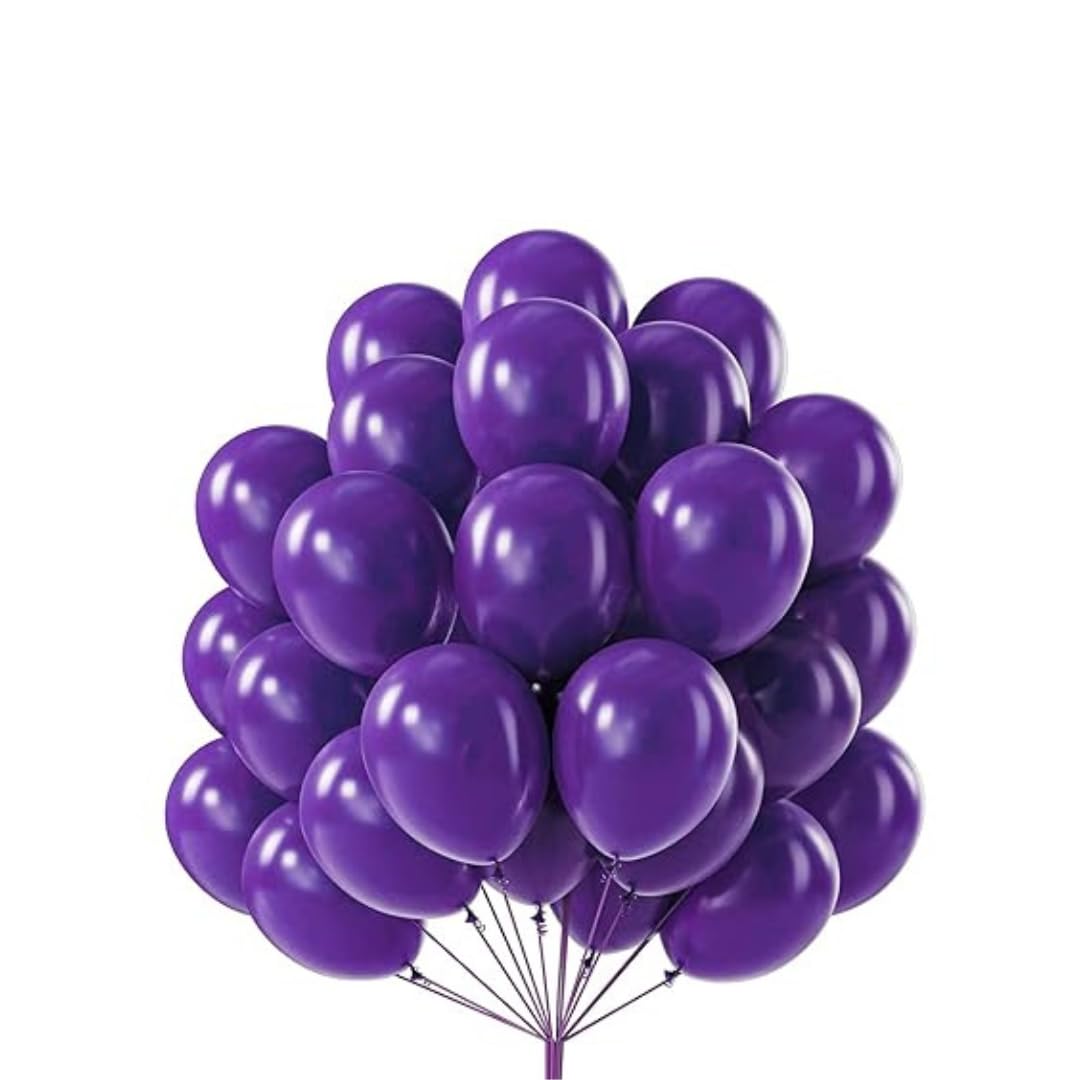 Wanna Party Purple Balloons Latex Party Balloons, 50 pack 10 Inches balloons for Birthday Decorations,Balloon Modelling,Balloon 