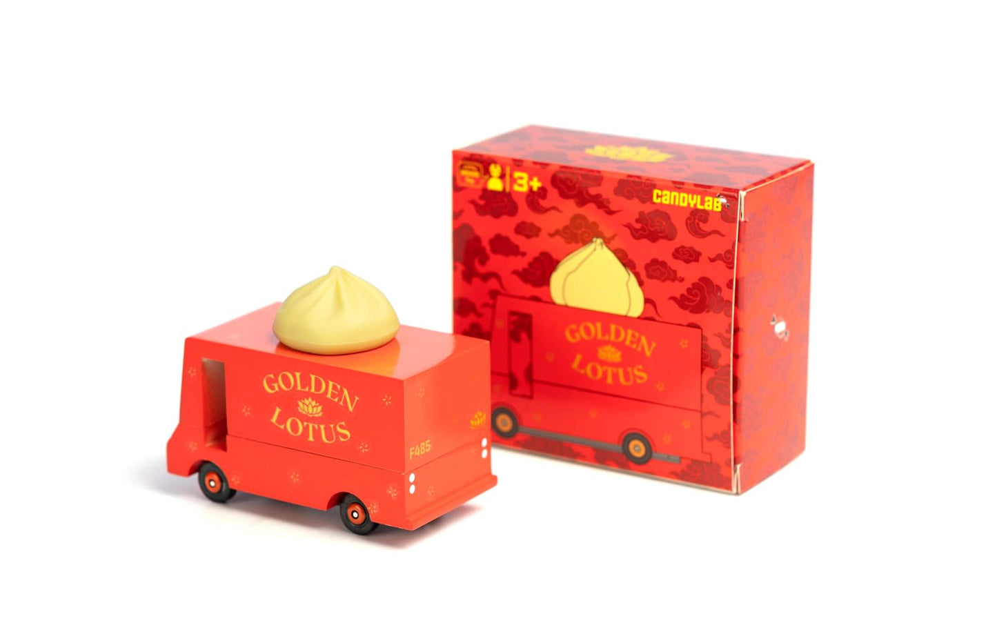 Candylab Toys CANDYCAR Wooden Food Truck Collection - Dumpling Van  enhanced Handcrafted Beech Wood Toy Car