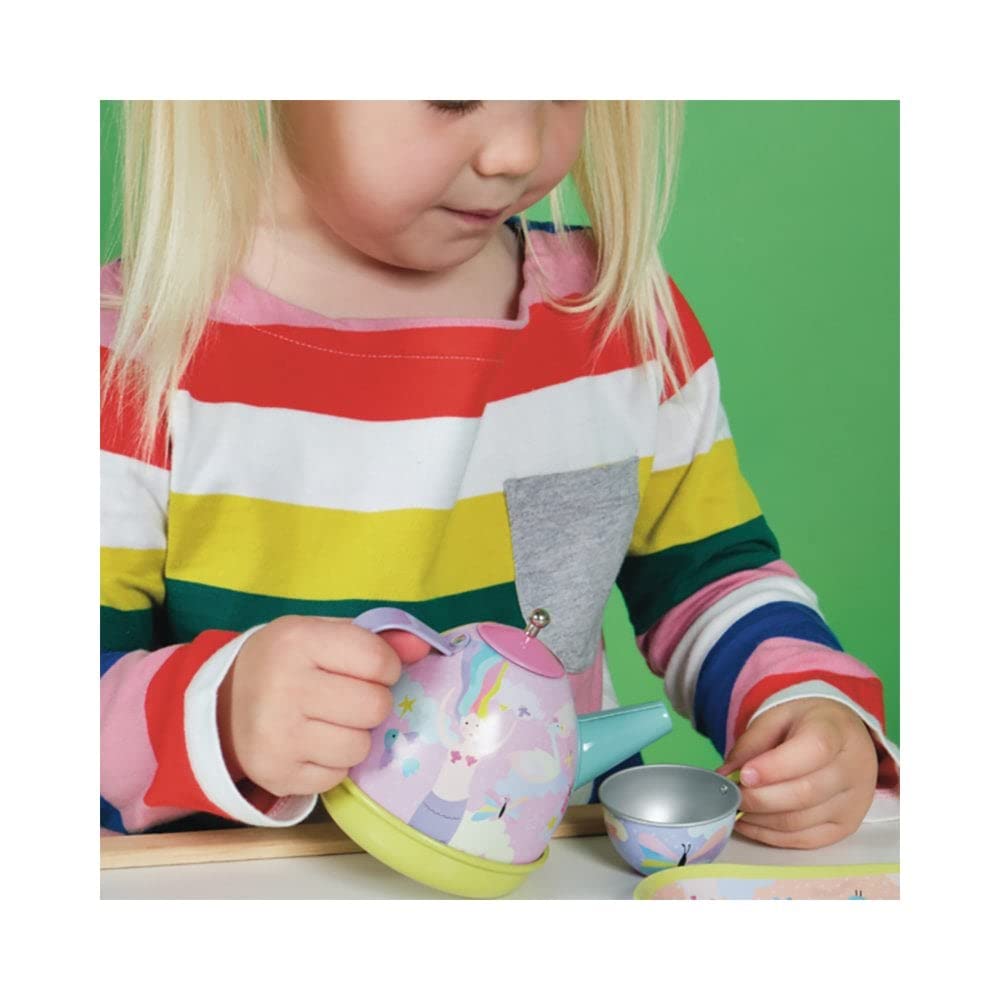 Floss & Rock 43P6398 Fantasy Musical Tin Tea Party Playset, Set of 15, Multicolor, 17 x 17.5 x 95cm