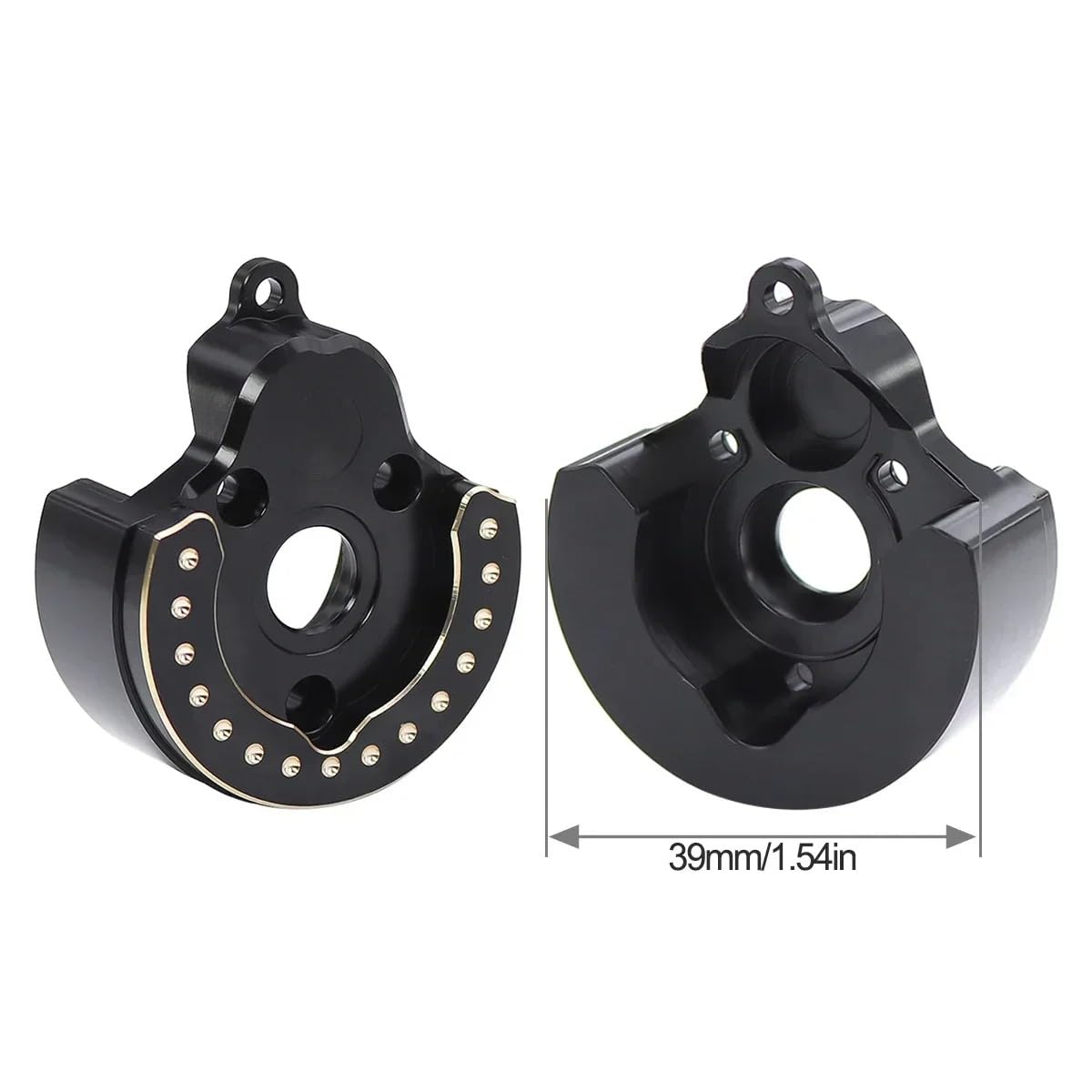 G.T.R RC F10 Axle Brass Weights Rear Portal Cover for 1/10 RC Crawler, Metal, 191.2g Upgrade for Vanquish VRD VS4-10