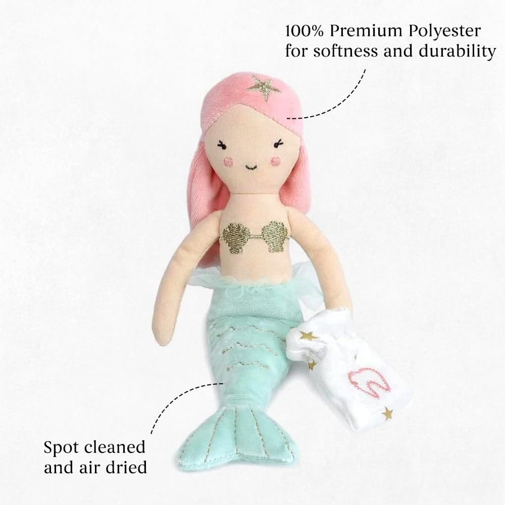 MON AMI Mermaid Tooth Fairy Doll - 10  enhanced Plush with Keepspirit-inspired flavor Pouch  for First Loose Tooth for Girls