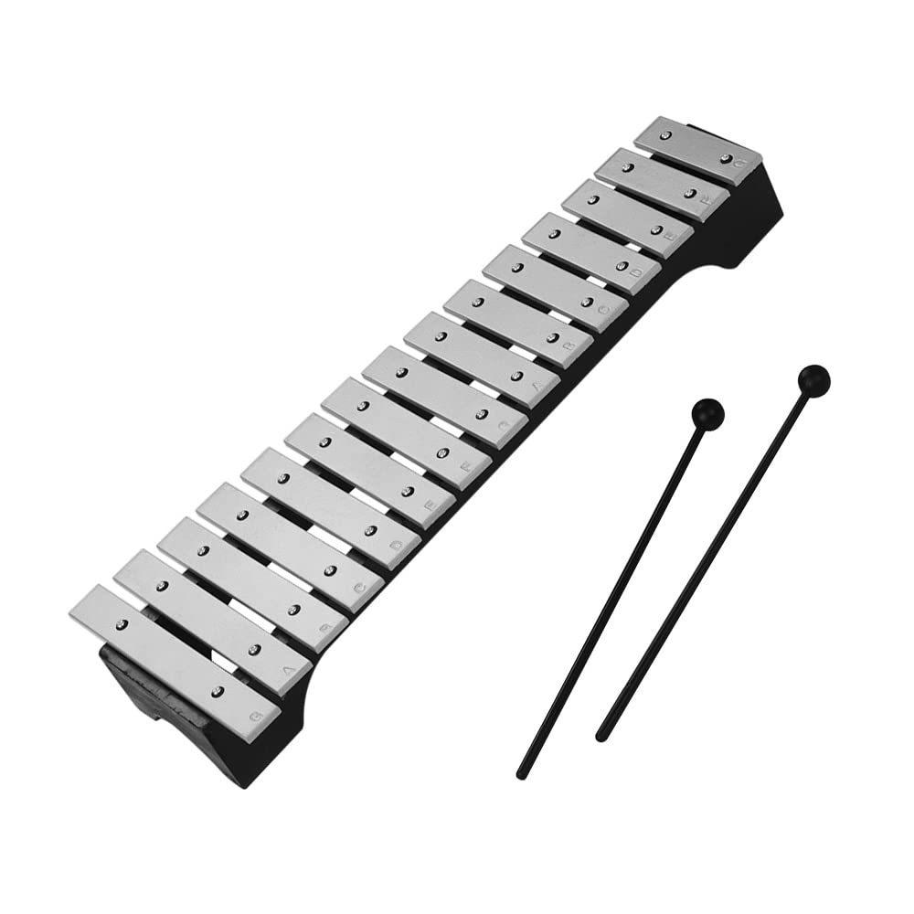 15Note Xylophone Glockenspiel Wooden Base Aluminum Bars With Mallets Percussion Musical Instrument Gift With Carrying Bag Yunfu