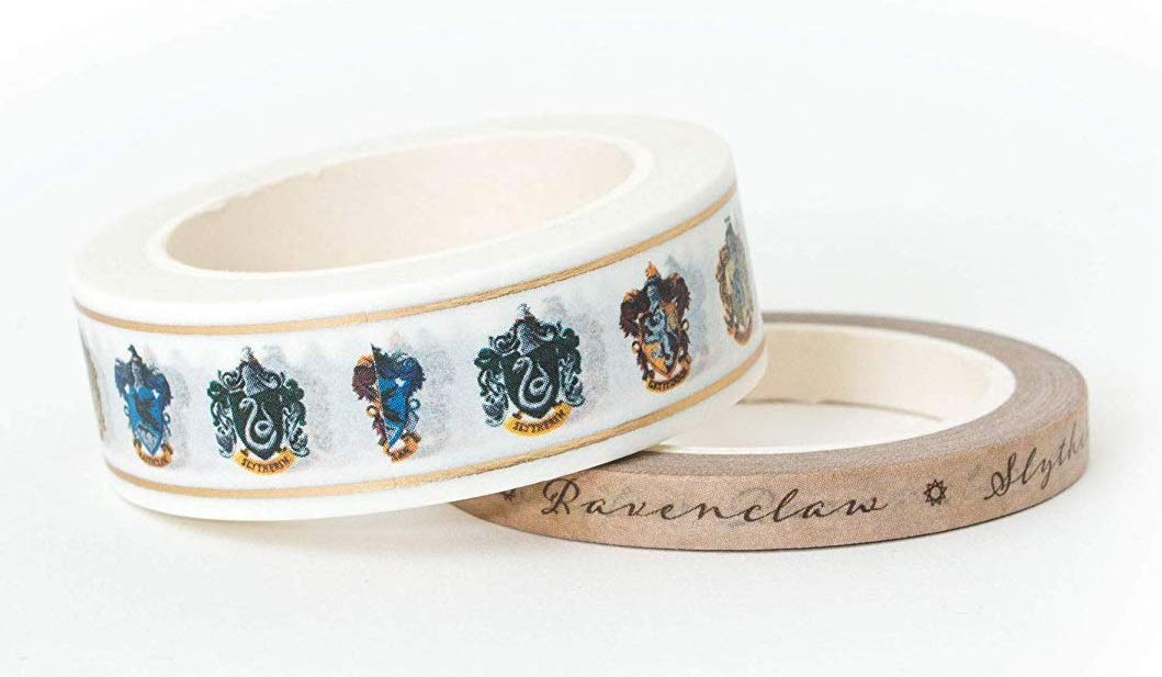 Paper House Productions Harry Potter Houses Crests Set of 2 Foil Accent Washi Tape Rolls for Scrapbooking and Crafts