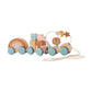 Ujeavette Baby Pull Along Toy Montessori Toy For 1 2 3 4 Years Old Boys Girls Children Building Block Train