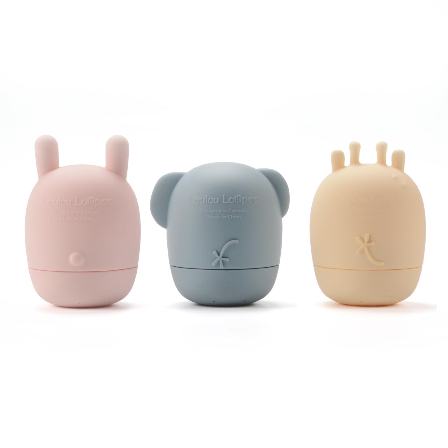 Loulou Lollipop Silicone Squirt And Play Easy Clean Bath Toys - Pastel