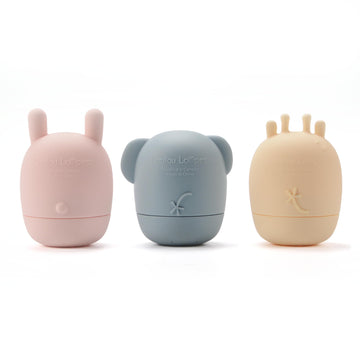 Loulou Lollipop Silicone Squirt And Play Easy Clean Bath Toys - Pastel