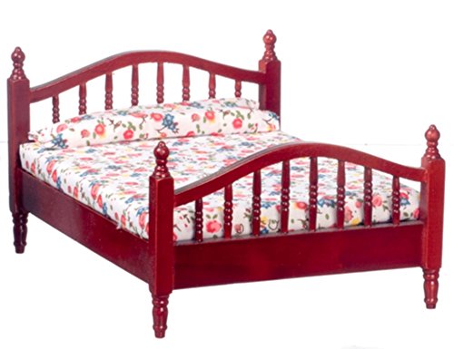 Mahogany Master Bedroom Dollhouse Miniature Set