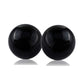 Homeroots Set Of 2 Black Aluminum Decorative Spheres 3''