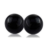 Homeroots Set Of 2 Black Aluminum Decorative Spheres 3''