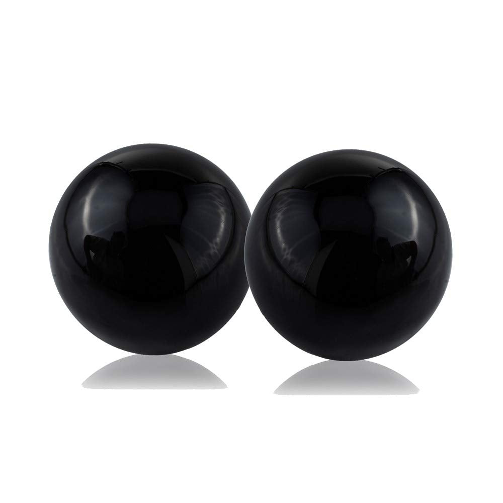 Homeroots Set Of 2 Black Aluminum Decorative Spheres 3''