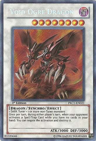 Yu-Gi-Oh! - Void Ogre Dragon (Prc1-En021) - 2012 Premium Tin - 1St Edition - Secret Rare