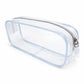 Jumbo Clear Pencil Pouch For School, College Transparent Storage Case With Metal Zip, Large Capacity Multipurpose Purse Organize