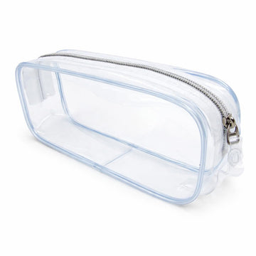 Jumbo Clear Pencil Pouch For School, College Transparent Storage Case With Metal Zip, Large Capacity Multipurpose Purse Organize