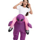 Hsctek Inflatable Alien Costume Kids Boys Girls, Blow Up Riding Alien Abduction Costume Child, Carrying Me Holding Man Halloween Costume Children, Purple