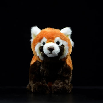Tiny Heart Realistic Red Panda Plush Toy, 11 Inch Cute Soft Red Panda Stuffed Animal For Kids Birthday Gift Decoration Collection