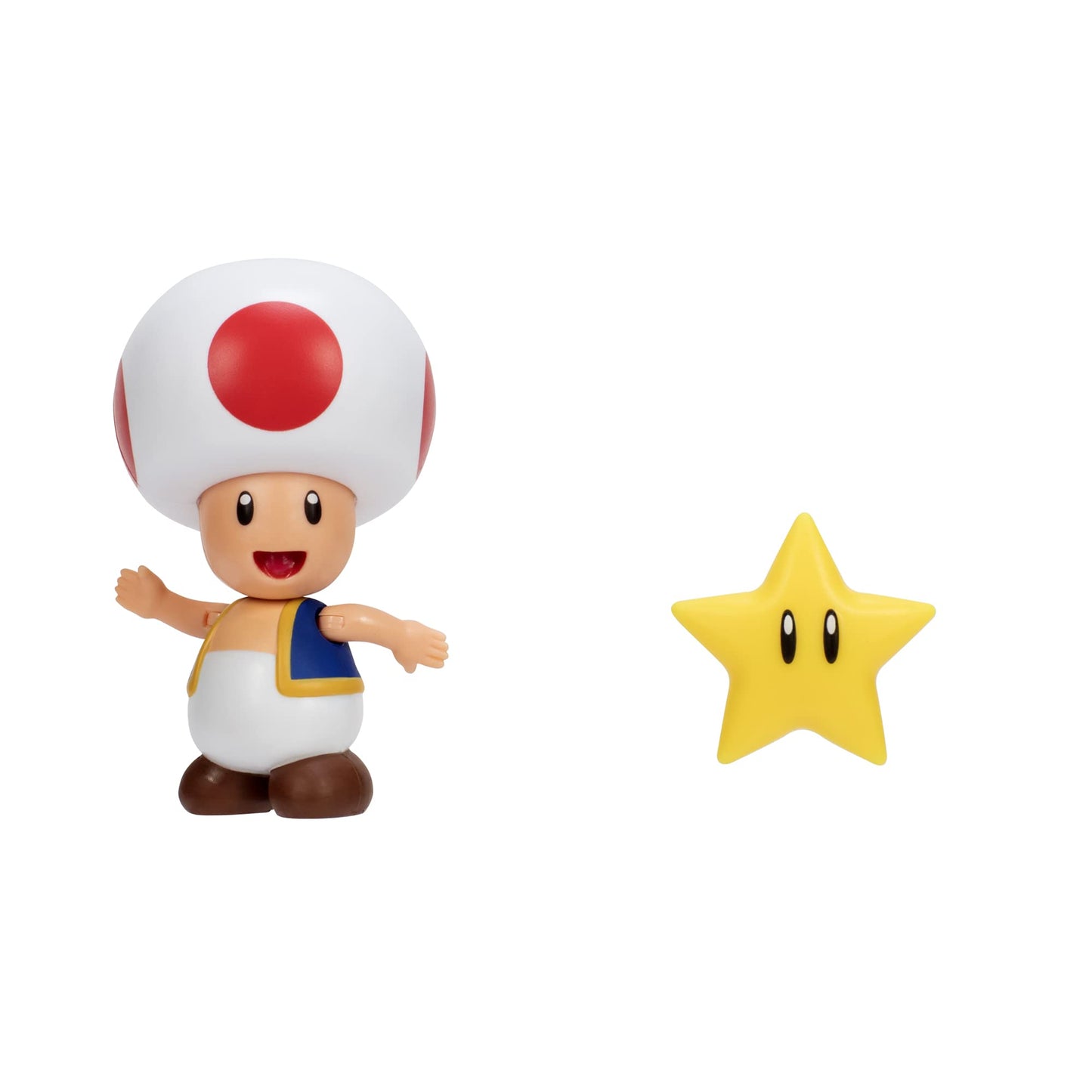 Super Mario 4-Inch Acation Figures Toad With Star