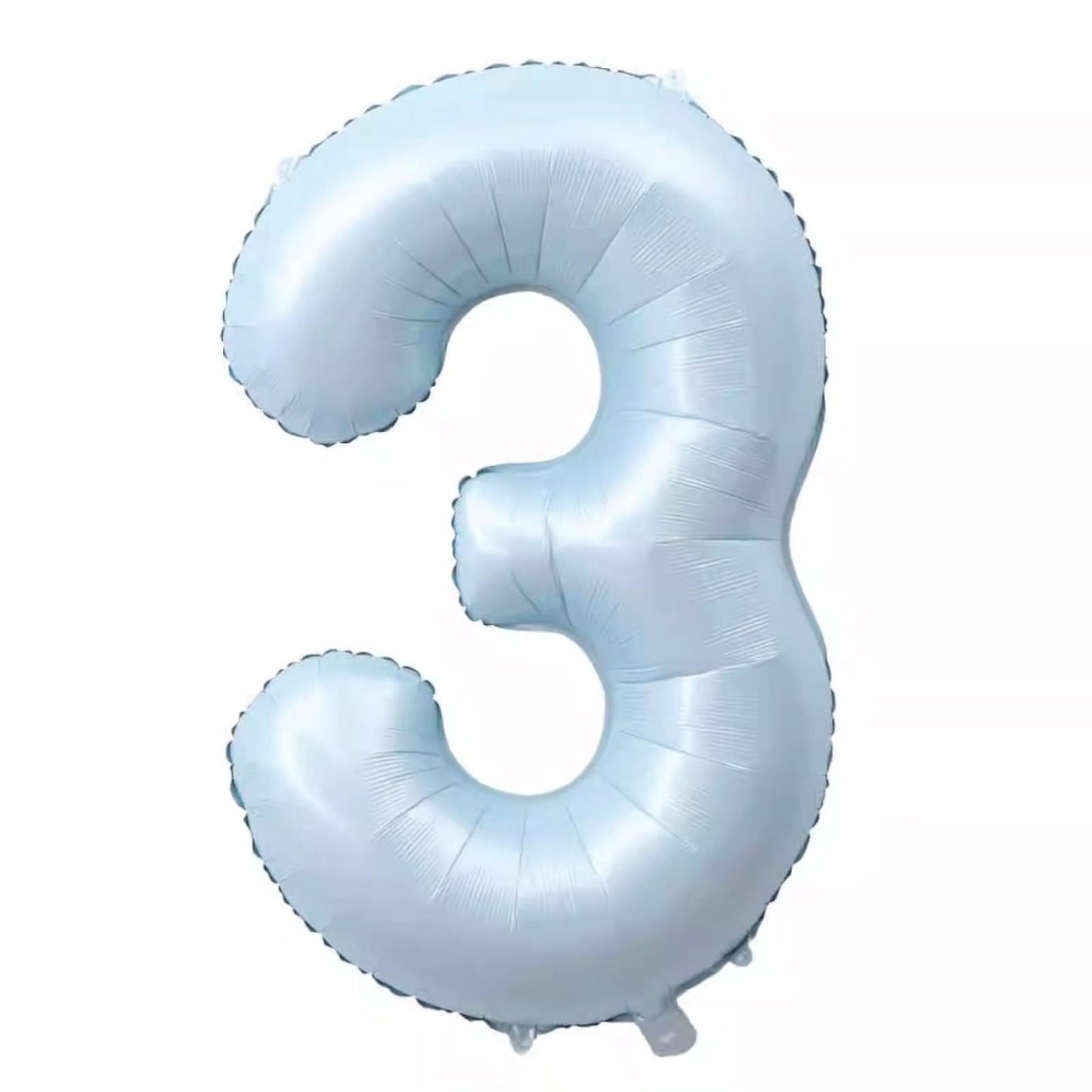 40-Inch Light Blue Number 3 Balloons With Crown, 3Rd Birthday Decorations For Boys Girls, Children'S Birthday Party Supplies. (L