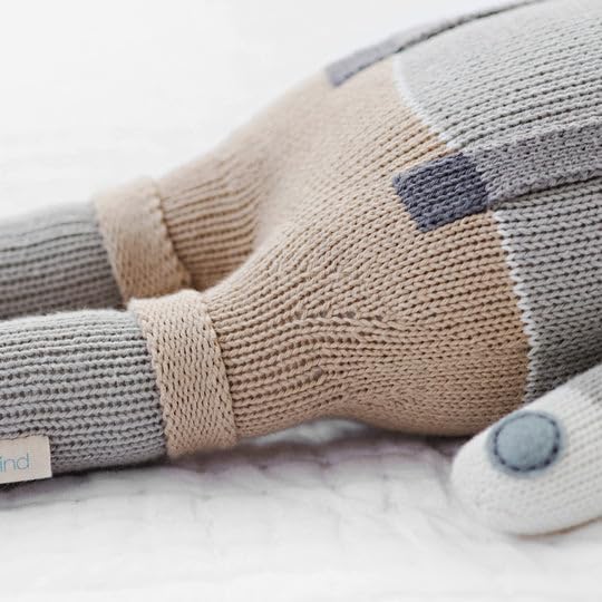 cuddle + kind Noah The Dog Hand-Knit Doll – 13" Little, Grey, 100% Cotton, Fair Trade, 1 Doll = 10 Meals, Heirloom Quality